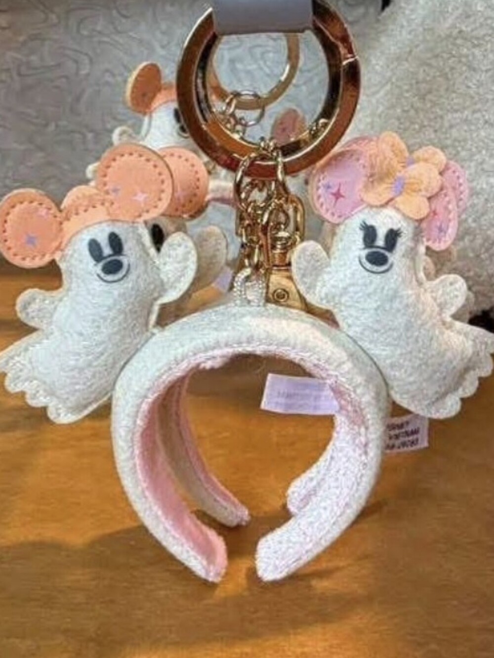 Mickey + Minnie Mouse Cutie Ghost Plush Keychain Bag Charm Disney Headband 2026